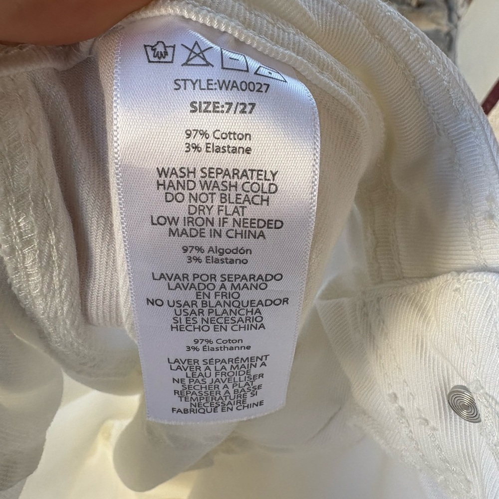 Mined by Los Angeles women’s white wide leg denim jeans size 7 preloved no flaws - Picture 8 of 9